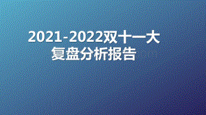 2021-2022双十一大复盘分析报告.pptx