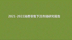 2021-2022消费零售下沉市场研究报告.pdf