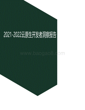 2021-2022云原生开发者洞察报告.pdf