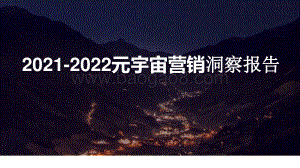 2021-2022元宇宙营销洞察报告.pptx