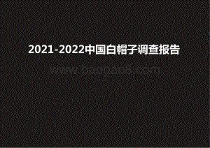 2021-2022中国白帽子调查报告.pptx