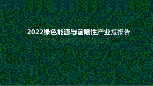 2022绿色能源与前瞻性产业短报告.pptx