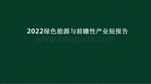 2022绿色能源与前瞻性产业短报告.pdf