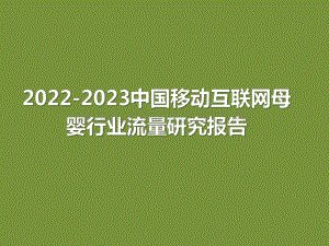 2022-2023中国移动互联网母婴行业流量研究报告.pdf