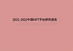2021-2022中国NFT平台研究报告.pptx