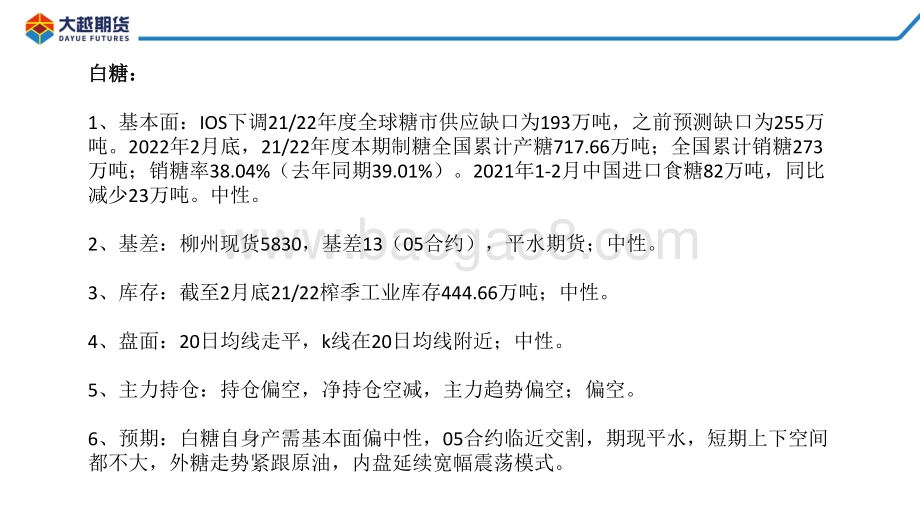 20220331-大越期货-白糖期货早报_22页_1mb.pdf_第2页