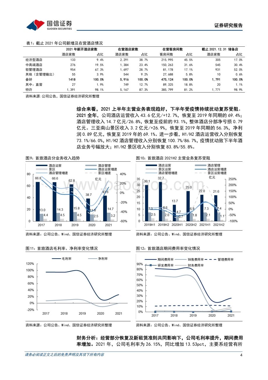 20220331-国信证券-首旅酒店-600258.SH-2021年扭亏为盈_2022年开店目标提速_9页 (1).pdf_第4页