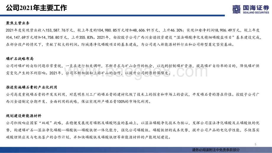 20220330-国海证券-川金诺-300505.SZ-川金诺2021年报点评_全年盈利大幅提升_新能源项目建设加速_19页_893kb.pdf_第5页