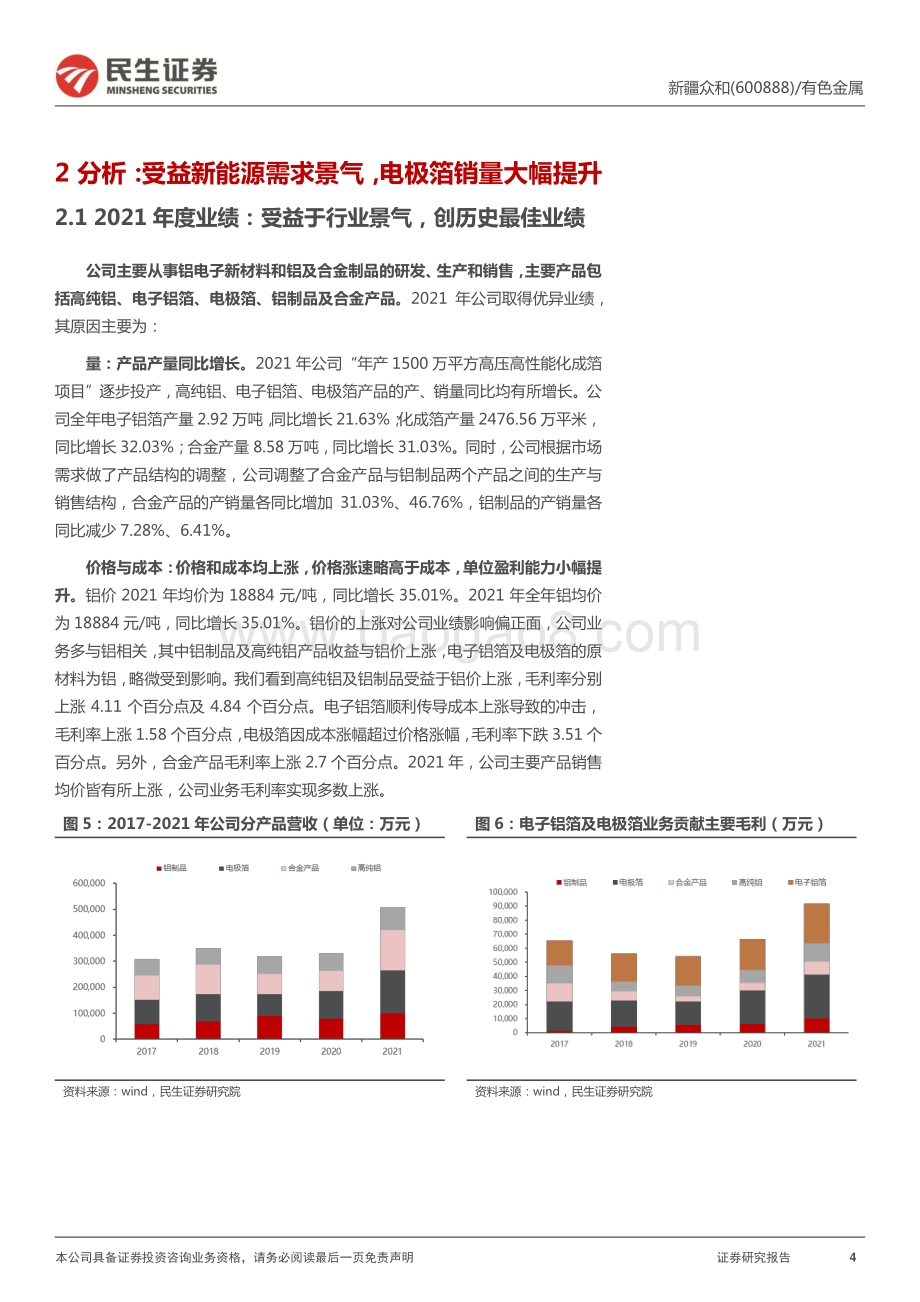 20220330-民生证券-新疆众和-600888.SH-2021年年报点评_电子新材料量价齐升助力业绩高增_配股项目打开成长空间_16页_2mb (1).pdf_第4页