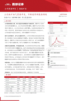 深度报告-20220331-西部证券-海南矿业-601969.SH-首次覆盖报告_立足铁矿油气资源开发_不断进军新能源领域_29页_1mb (1).pdf