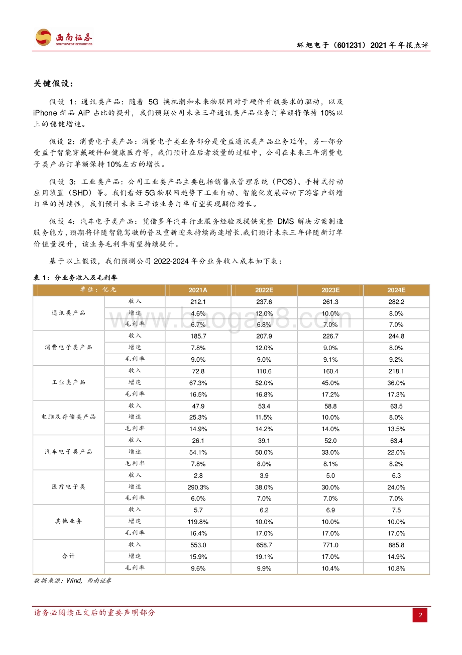 20220330-西南证券-环旭电子-601231.SH-业绩稳健增长_汽车业务未来可期_5页_1mb (1).pdf_第2页