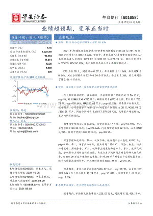 20220331-华安证券-邮储银行-601658.SH-业绩超预期_变革正当时_13页_726kb.pdf