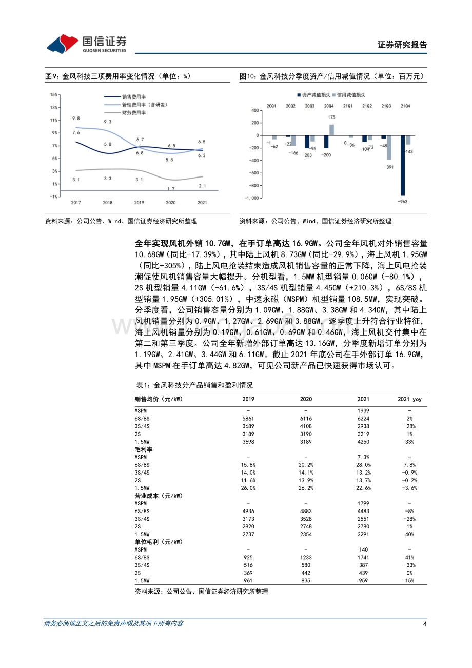 20220330-国信证券-金风科技-002202.SZ-大额减值后轻装上阵_中速永磁产品巩固公司龙头地位_12页_1mb.pdf_第4页