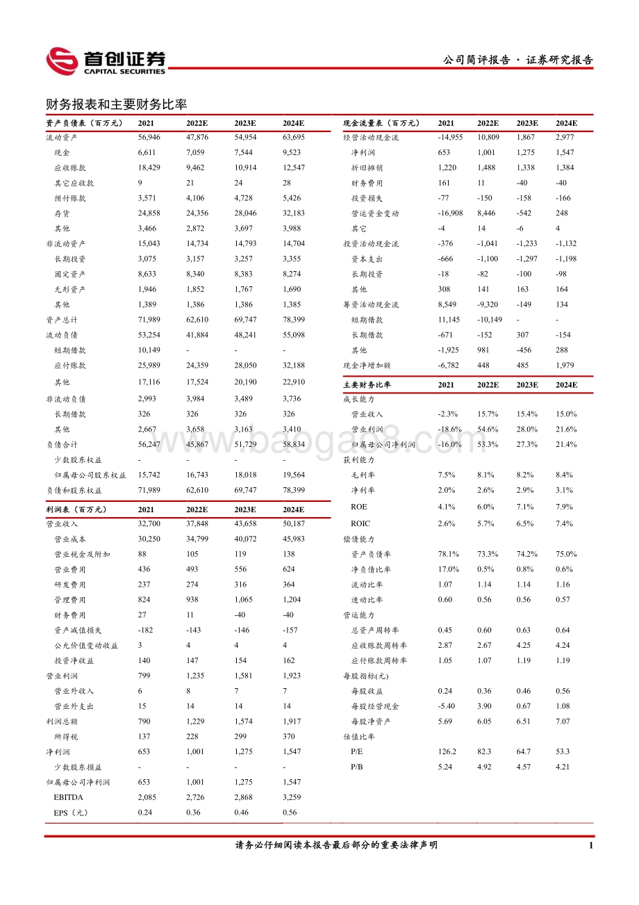 20220330-首创证券-中航西飞-000768.SZ-公司简评报告_21年扣非净利润+53_22年目标营收增长11.6__4页_569kb (1).pdf_第3页