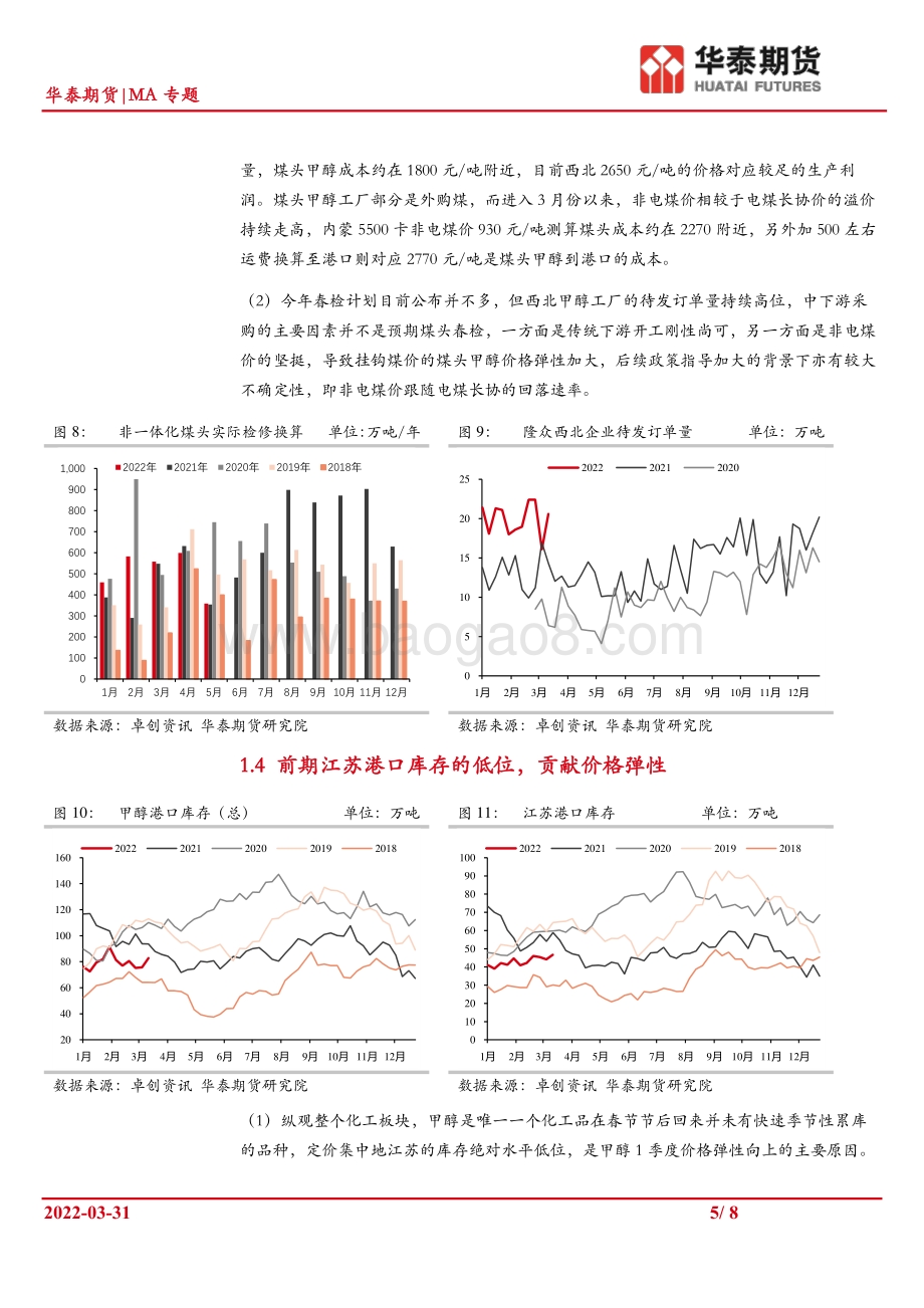 20220331-华泰期货-MA专题_甲醇缘何坚挺_强势能否持续__8页_1mb.pdf_第5页