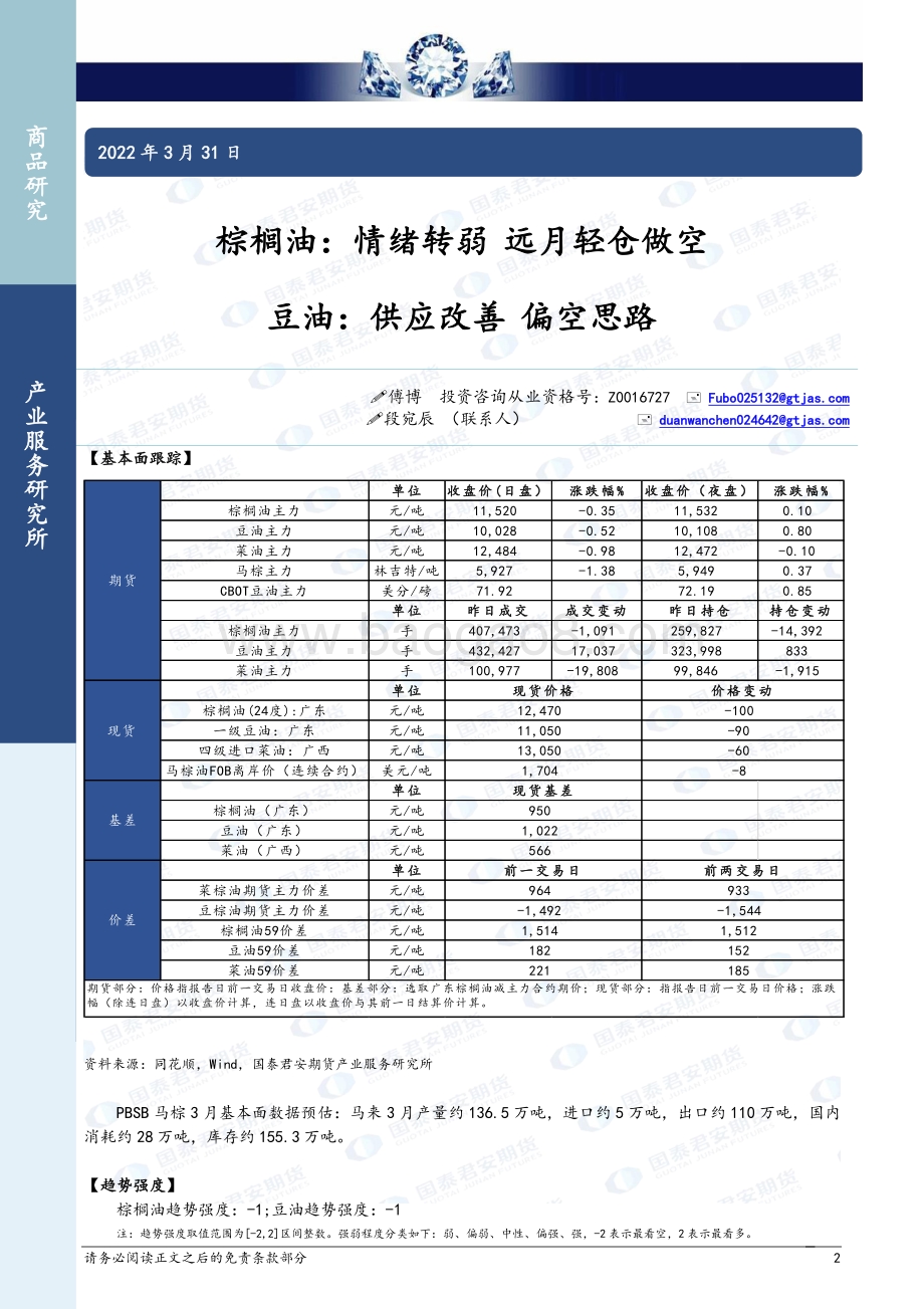20220331-国泰期货-商品研究晨报-农产品_12页_1mb (1).pdf_第2页