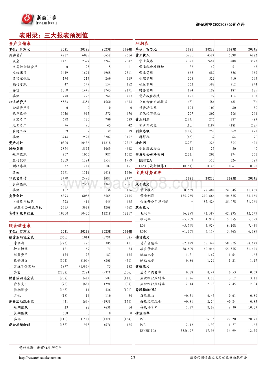20220429-浙商证券-聚光科技-300203.SZ-聚光科技点评_强研发战略初见成效_半导体_生命科学领域多点开花_3页_872kb.pdf_第2页