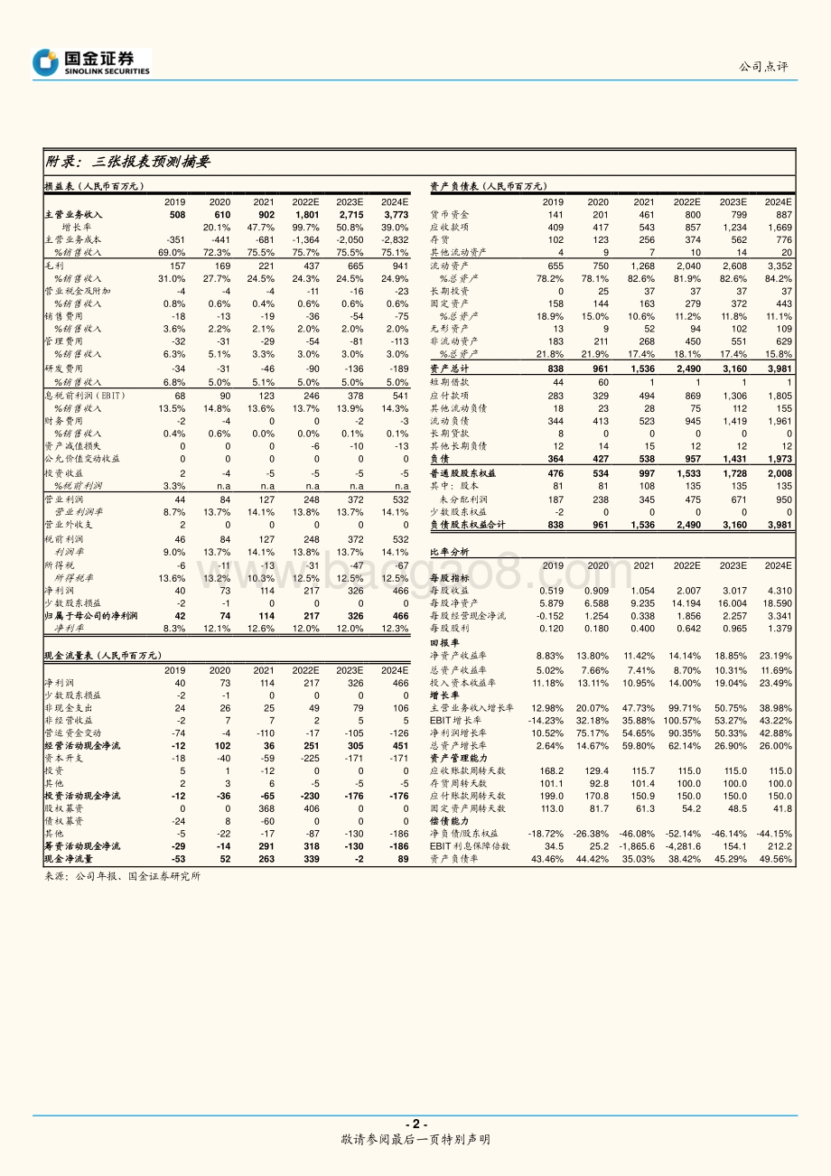 20220429-国金证券-瑞可达-688800.SH-收入_业绩超预期_高压连接器_换电连接器快速增长_4页_1mb.pdf_第2页