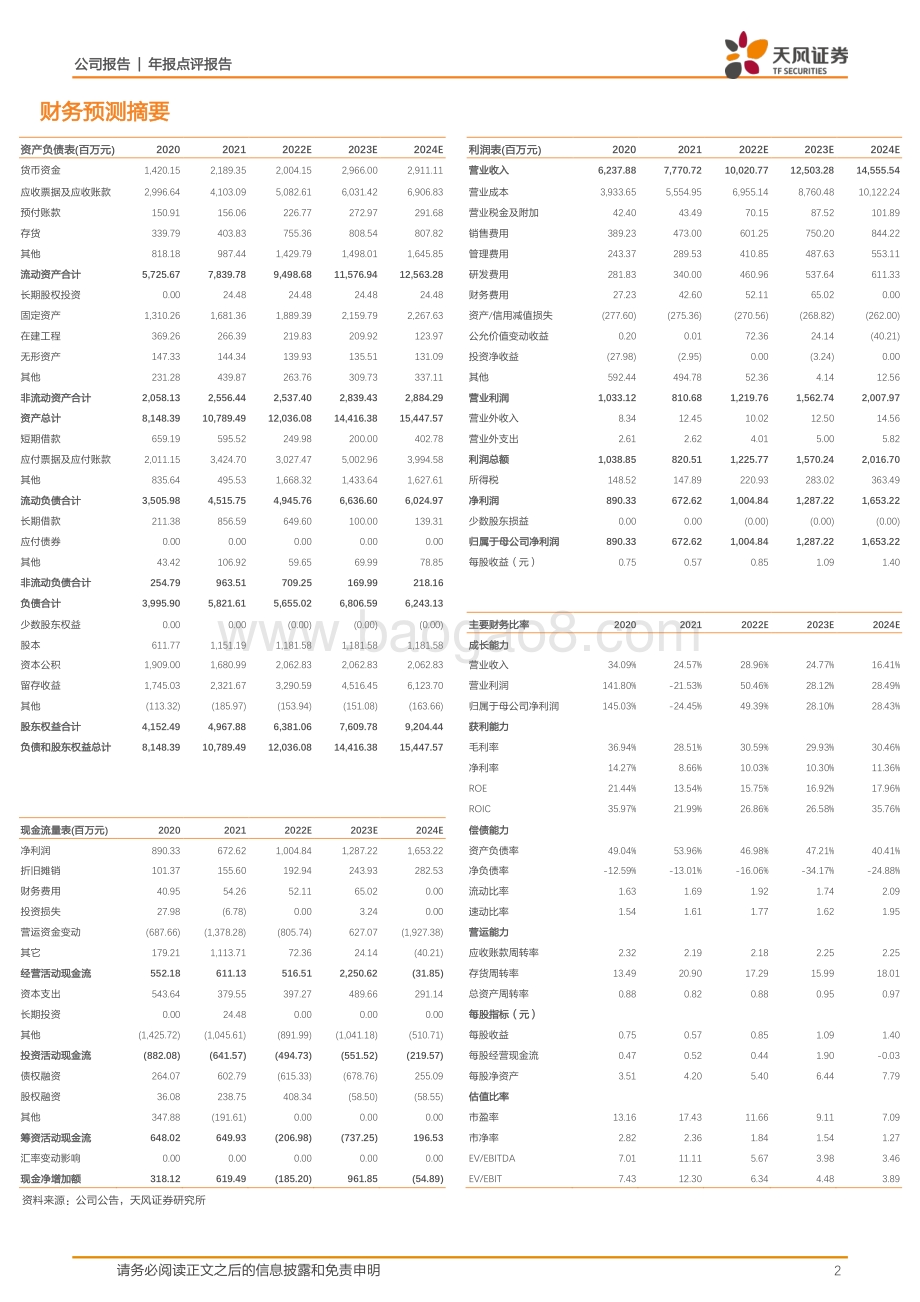 20220428-天风证券-科顺股份-300737.SZ-22Q1收入高增长_市占率有望持续提升_3页.pdf_第2页