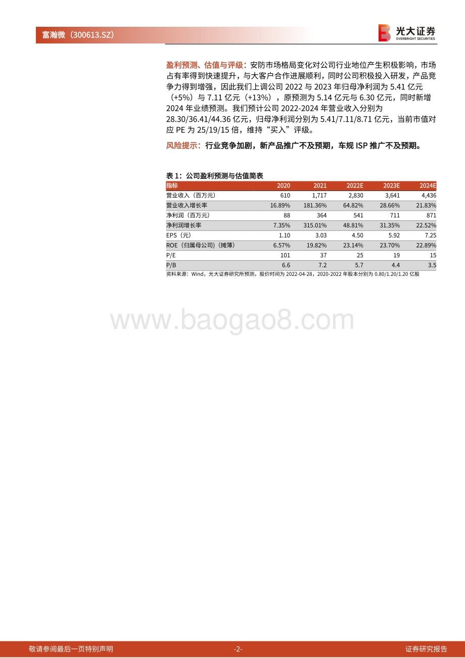 20220429-光大证券-富瀚微-300613.SZ-跟踪报告之三_三大业务全线高速增长_市场份额有望持续提升_4页_718kb.pdf_第2页