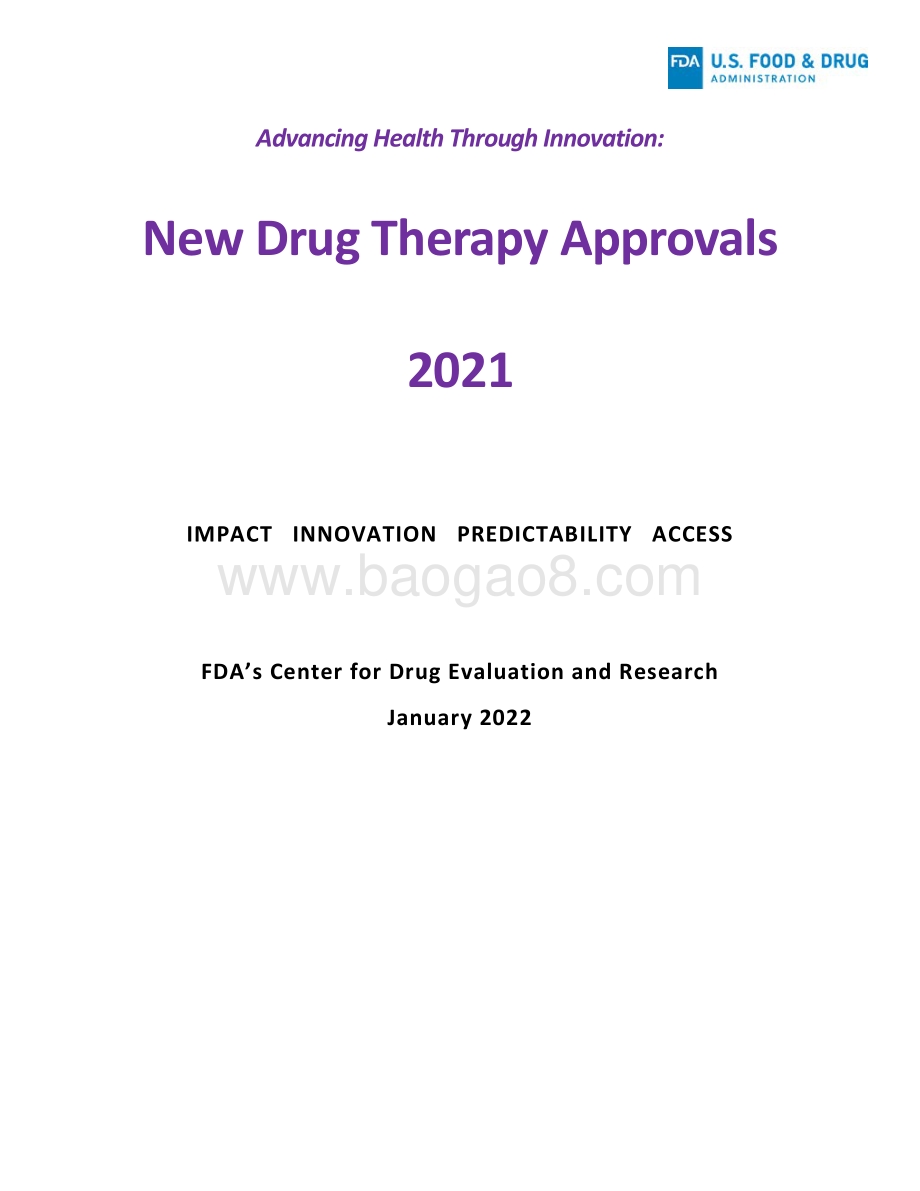FDA：2021年新药年度报告-26页_594kb.pdf_第1页