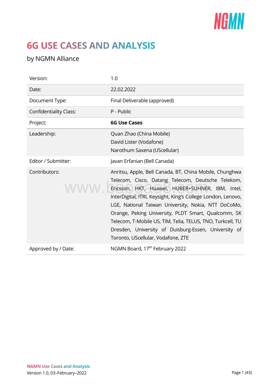 中国移动_NGMN：6G应用场景与分析白皮书2022_44页_1009kb.pdf_第2页