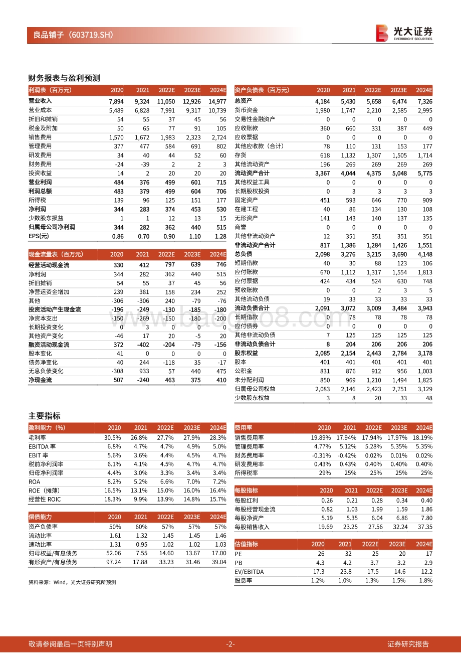 20220429-光大证券-良品铺子-603719.SH-2022年一季报点评_推进全渠道布局_利润短期承压_3页_744kb.pdf_第2页
