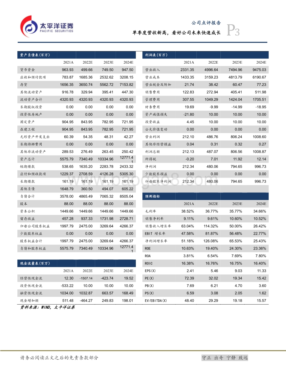 20220428-太平洋-利元亨-688499.SH-单季度营收新高_看好公司未来快速成长_5页_1mb.pdf_第3页