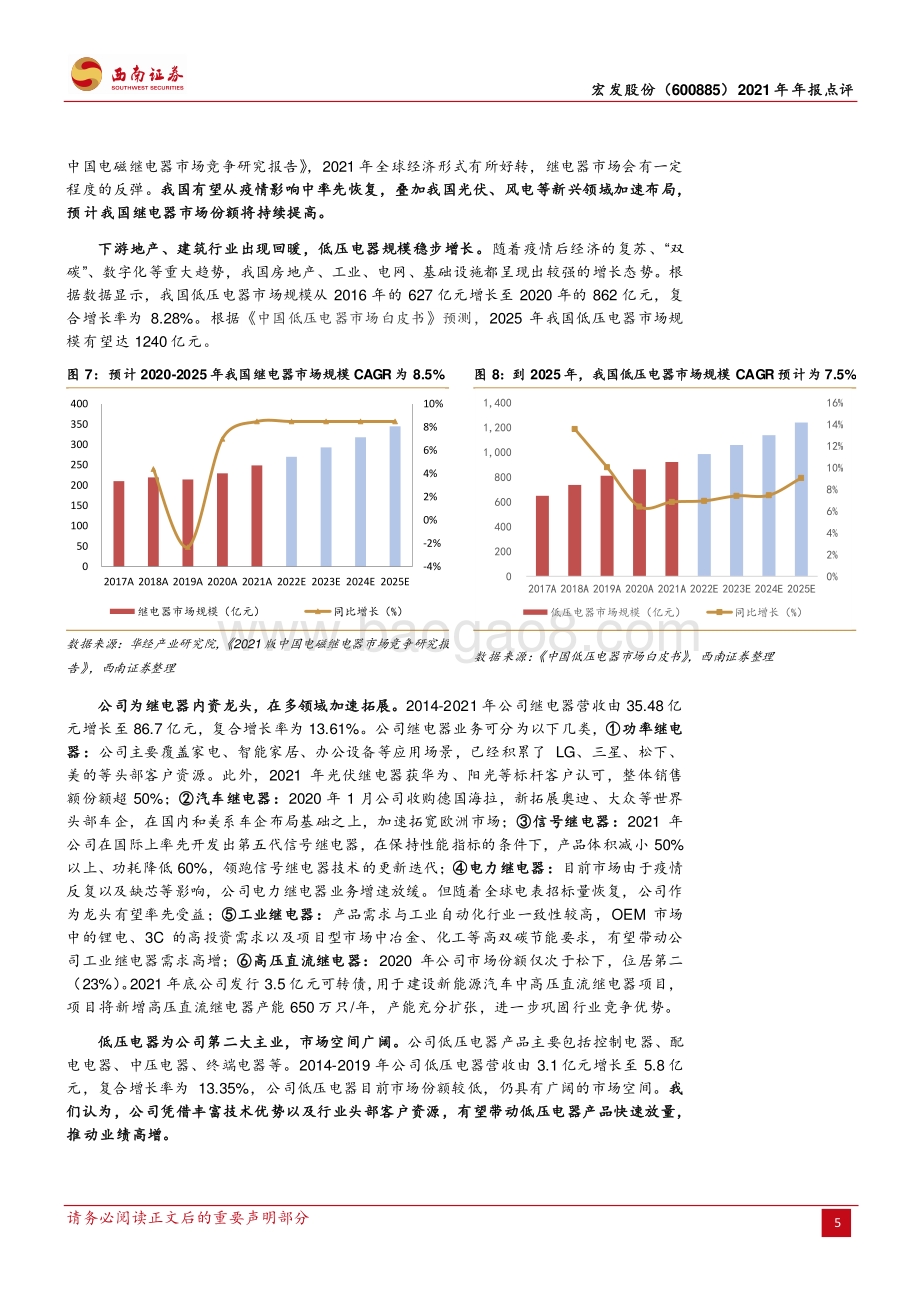 20220428-西南证券-宏发股份-600885.SH-经营状况良好_高压直流成为业绩新增长点_10页_1mb.pdf_第5页