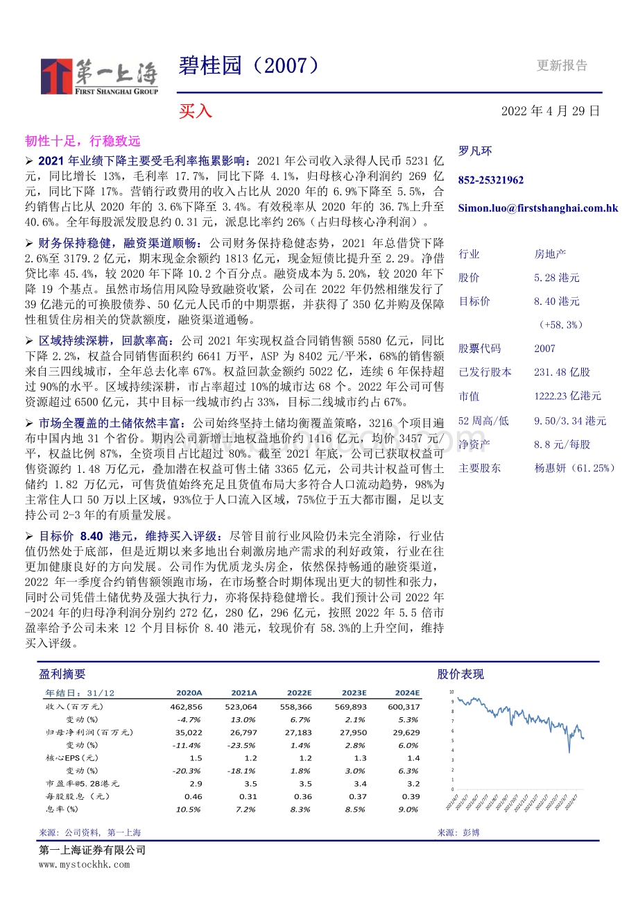 20220429-第一上海证券-碧桂园-02007.HK-韧性十足_行稳致远_3页_445kb.pdf_第1页