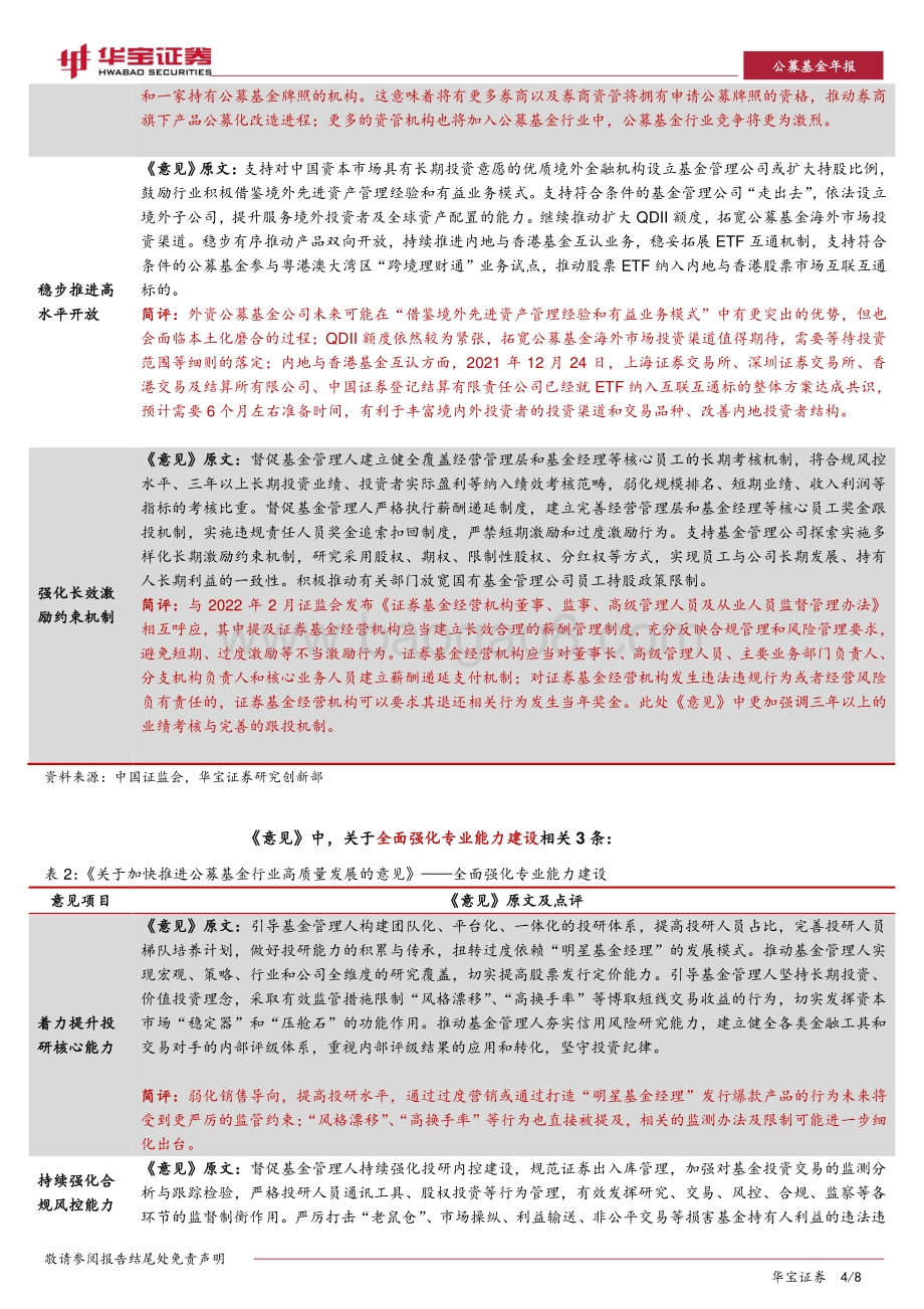 20220427-华宝证券-公募基金点评报告_关于加快推进公募基金行业高质量发展的意见_点评_8页_756kb.pdf_第4页