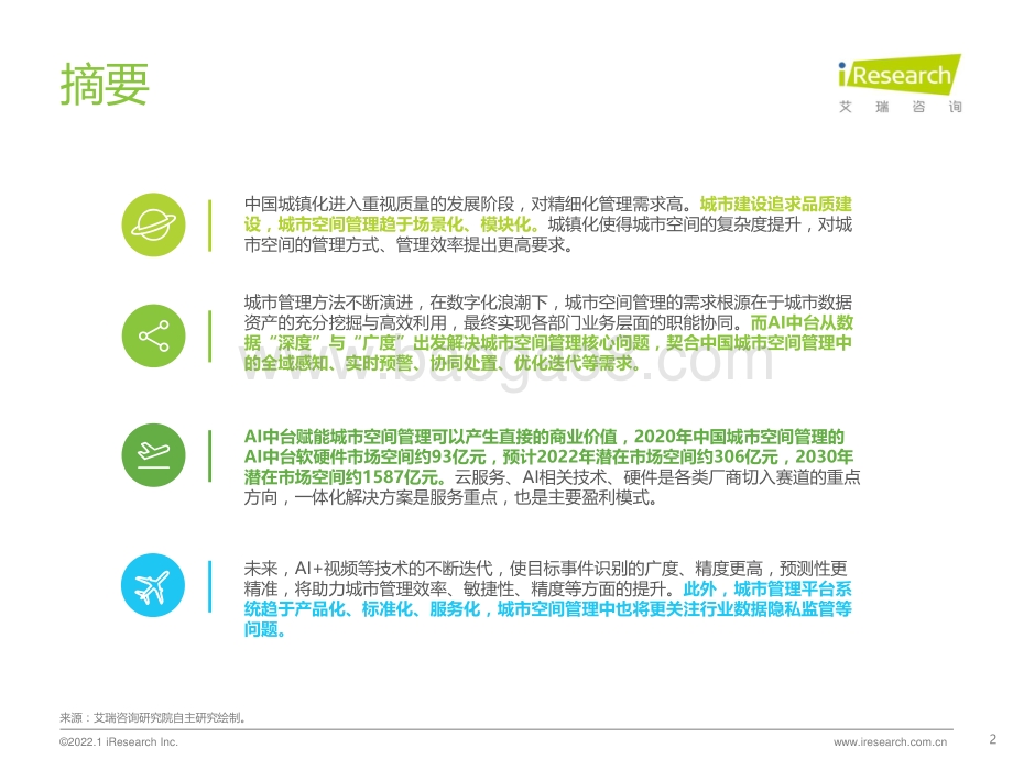 艾瑞咨询：2021年中国AI中台赋能城市空间管理白皮书_42页_2mb.pdf_第2页