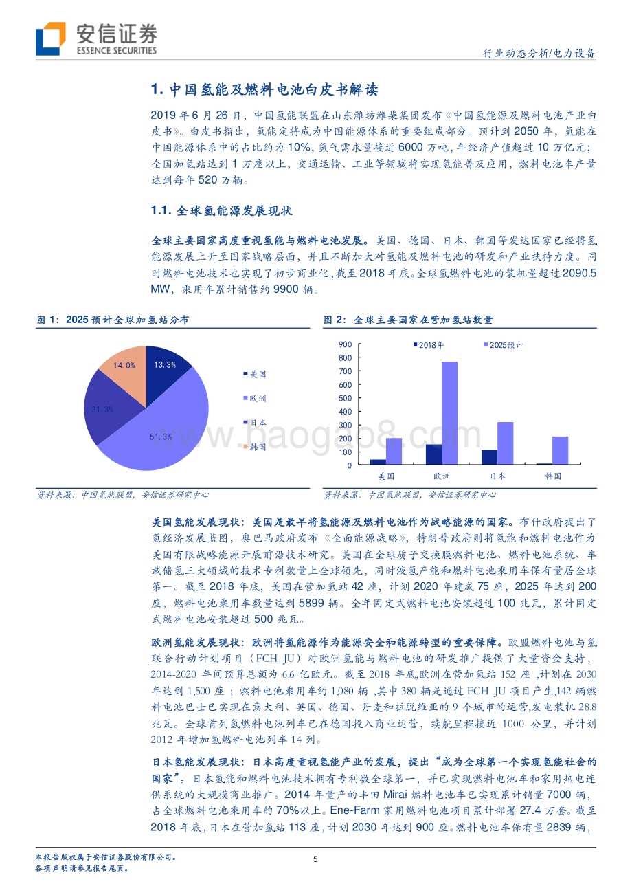 20190630-安信证券-电力设备行业动态分析：氢能白皮书发布风光再迎利好_23页_960kb.pdf_第5页
