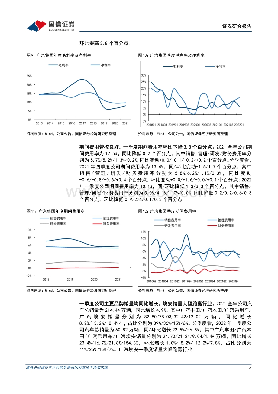 20220428-国信证券-广汽集团-601238.SH-2022年一季度归母净利润同比增长27_广汽埃安持续发力_10页_1mb.pdf_第4页