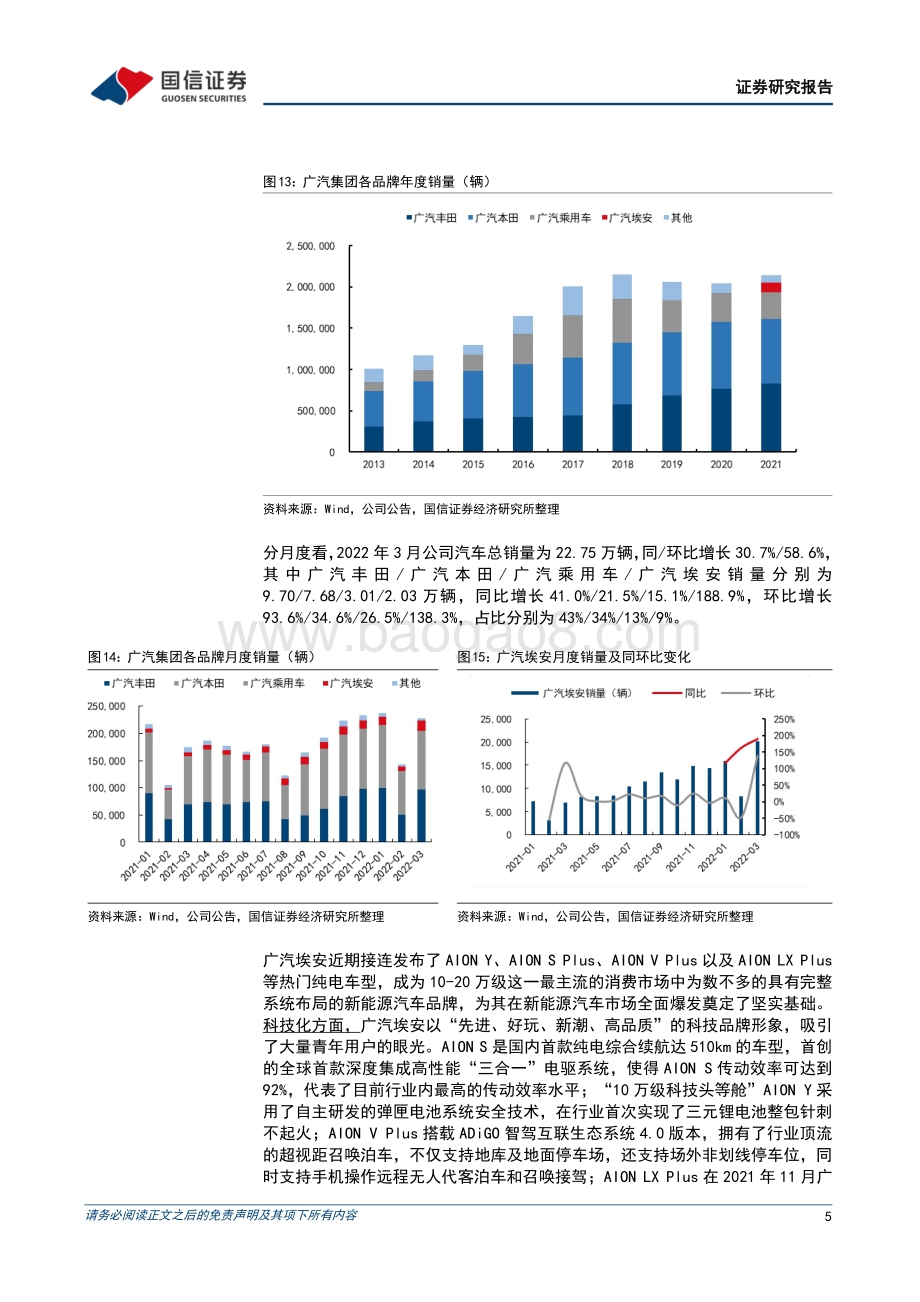 20220428-国信证券-广汽集团-601238.SH-2022年一季度归母净利润同比增长27_广汽埃安持续发力_10页_1mb.pdf_第5页
