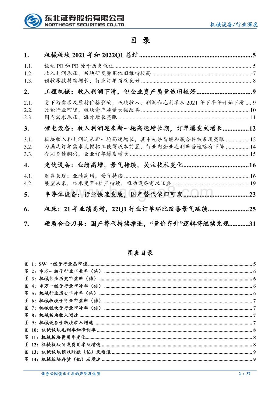 东北证券-机械板块2021年和2022Q1总结_37页_2mb.pdf_第2页