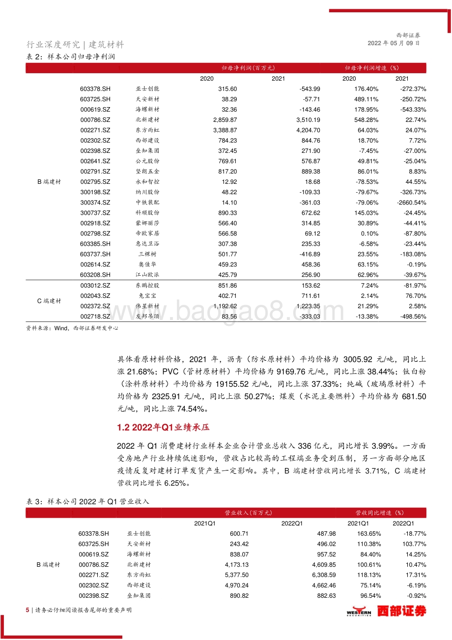 深度报告-20220509-西部证券-2022年非金属建材行业消费建材板块中期策略报告_零售市场渠道再迭代_流量小B化_企业增长加速分化_34页_1mb.pdf_第5页