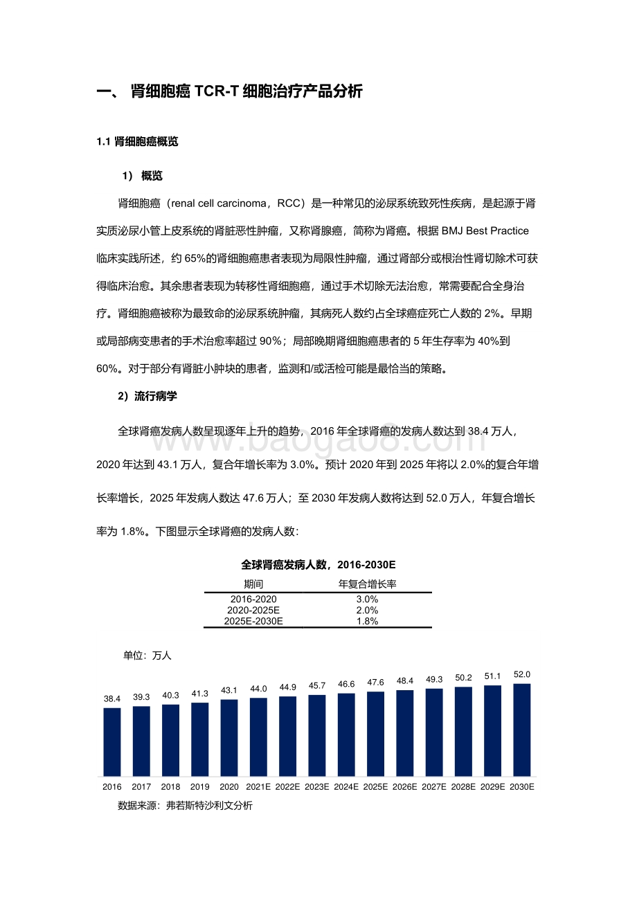 2022-2023肾细胞癌TCR-T细胞治疗市场研究报告.pdf_第3页