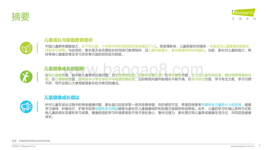 艾瑞咨询：2022年中国儿童健康成长白皮书_100页_2mb.pdf_第2页