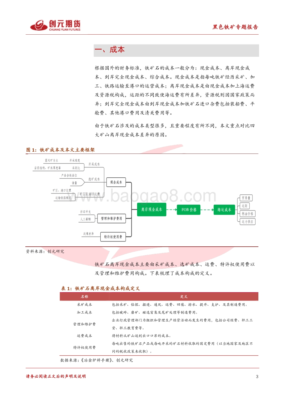 创元期货-黑色金属专题报告_四大矿山成本及资本开支对比分析_28页_2mb.pdf_第3页