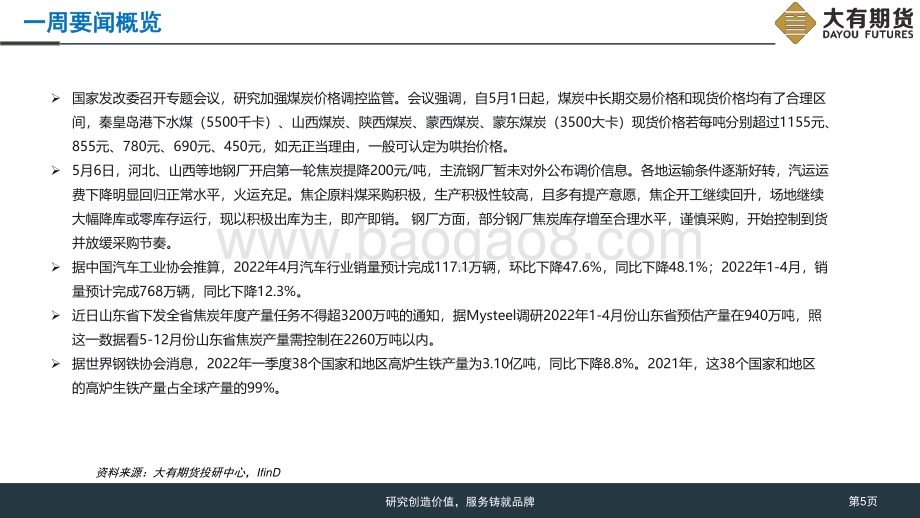 大有期货-黑色产业链研究周报_弱现实逻辑强化_钢价短期震荡偏弱_38页_1mb.pdf_第5页