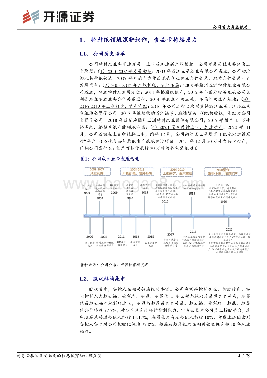 深度报告-20220510-开源证券-五洲特纸-605007.SH-公司首次覆盖报告_食品卡行业领先者_产能扩张助力业绩增长_29页_2mb.pdf_第4页