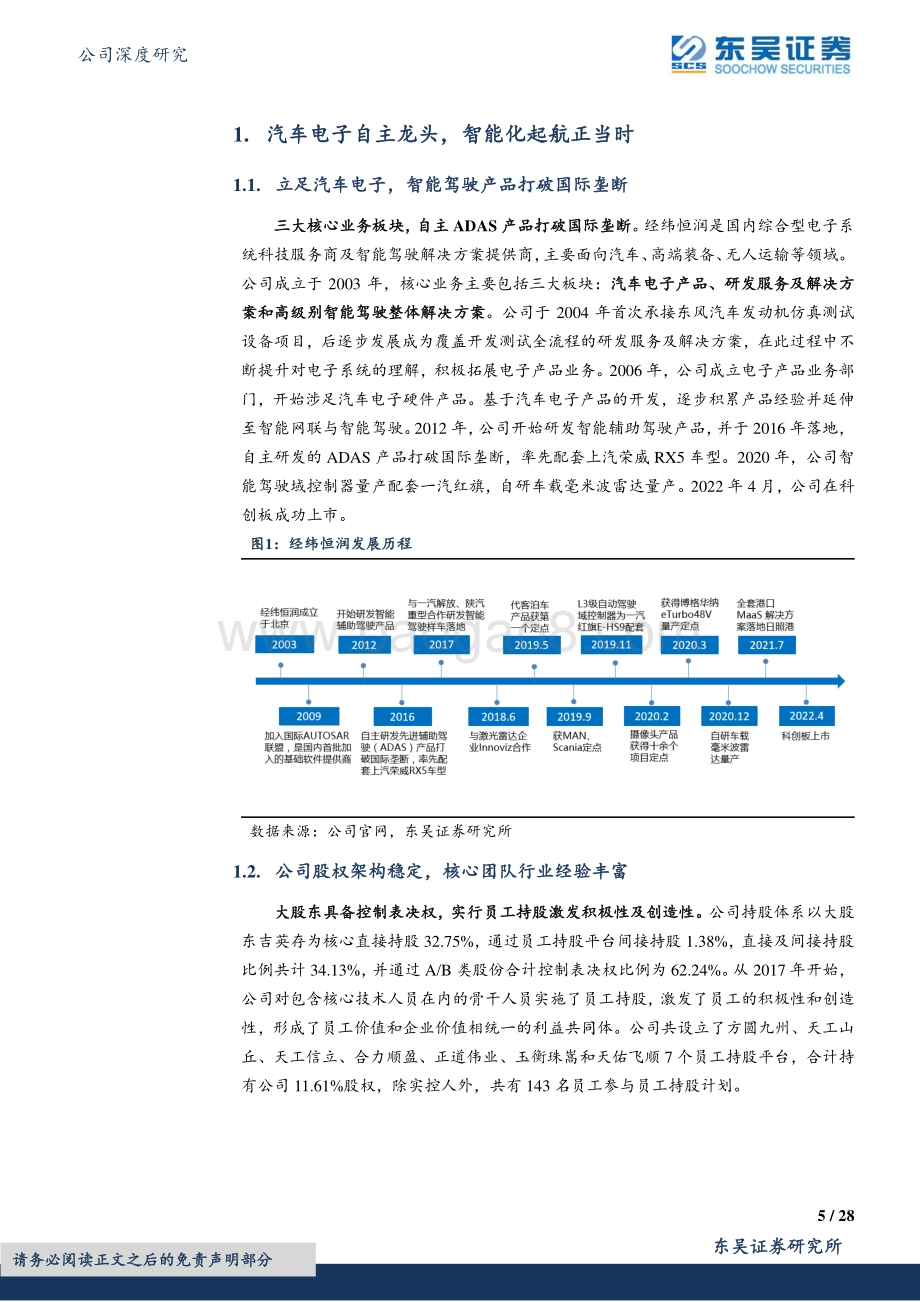 深度报告-20220510-东吴证券-经纬恒润-688326.SH-自主汽车电子龙头_受益电动智能化趋势_28页_2mb.pdf_第5页
