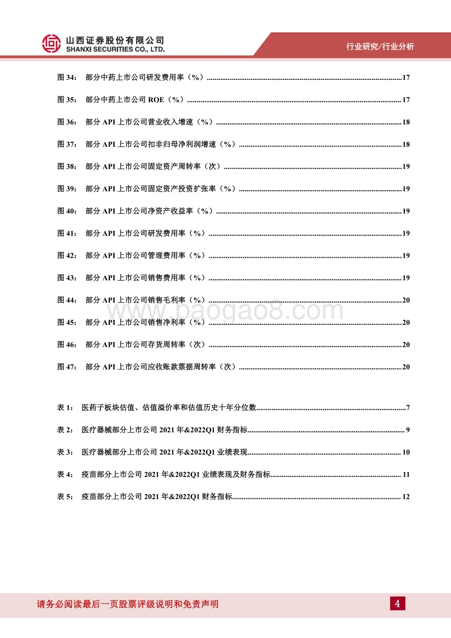 20220511-山西证券-医药2021年报及22Q1总结_估值回落_业绩分化_22页_6mb.pdf_第4页