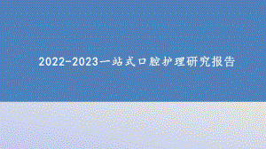 2022-2023一站式口腔护理研究报告.pptx