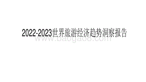 2022-2023世界旅游经济趋势洞察报告.pdf