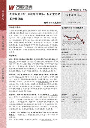 深度报告-万联证券-传媒行业深度报告_疫情反复22Q1业绩有所回落_基金重仓配置持续低配_35页_4mb.pdf