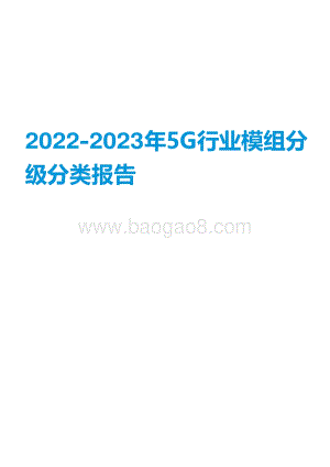 2022-2023年5G行业模组分级分类报告.pdf