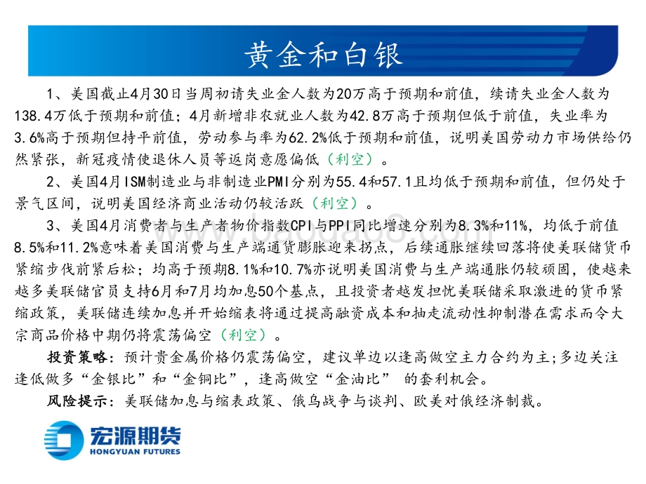 宏源期货-贵金属周报（黄金与白银）_消费与生产端通胀降幅低于预期_美联储加息节奏预期难放缓_23页_5mb.pdf_第2页