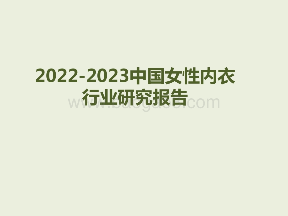 2022-2023中国女性内衣行业研究报告.pptx_第1页
